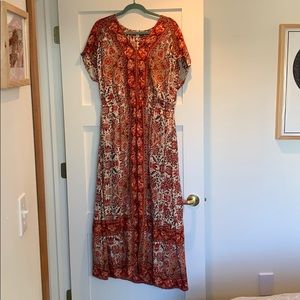 Lucky brand Femenin boho maxi dress.
